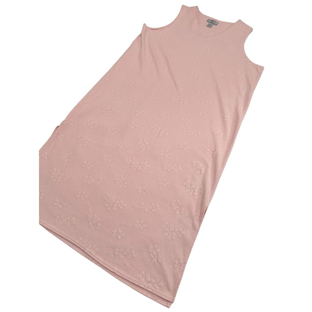 Passports Woman 3x Sleeveless Tunic Dress Pink Flowers - Picture 5 of 7